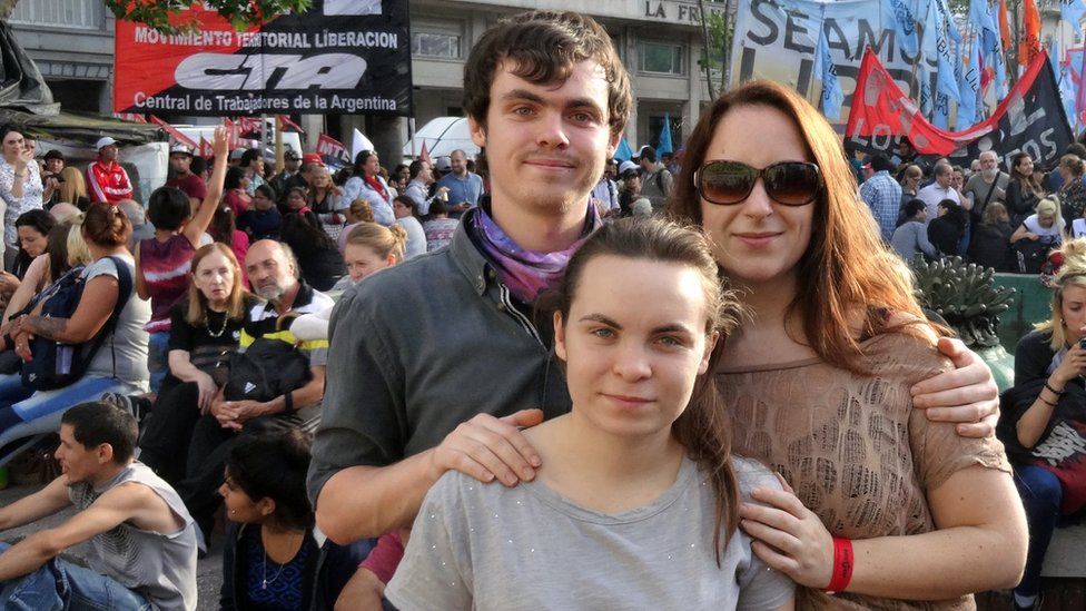 Billie, Jemma and Alex in Argentina, 2017
