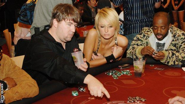 Chris Moneymaker and Paris Hilton in 2005