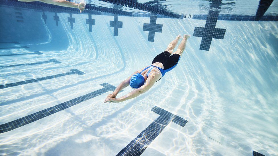 Swimmer in a pool