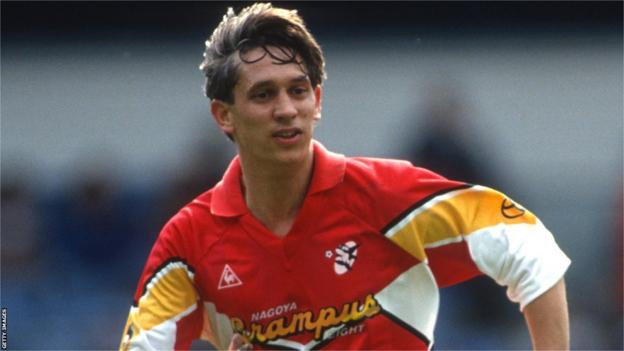 Gary Lineker playing for Grampus Eight