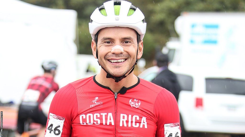Felipe Nystrom smiles while wearing Costa Rica kit