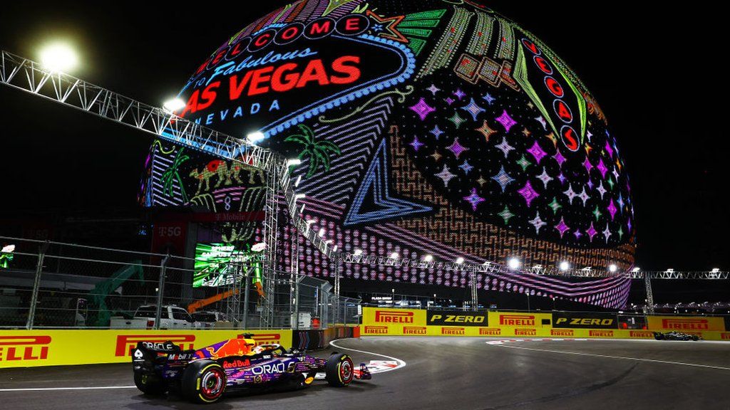 Max Verstappen drives in the Las Vegas Grand Prix